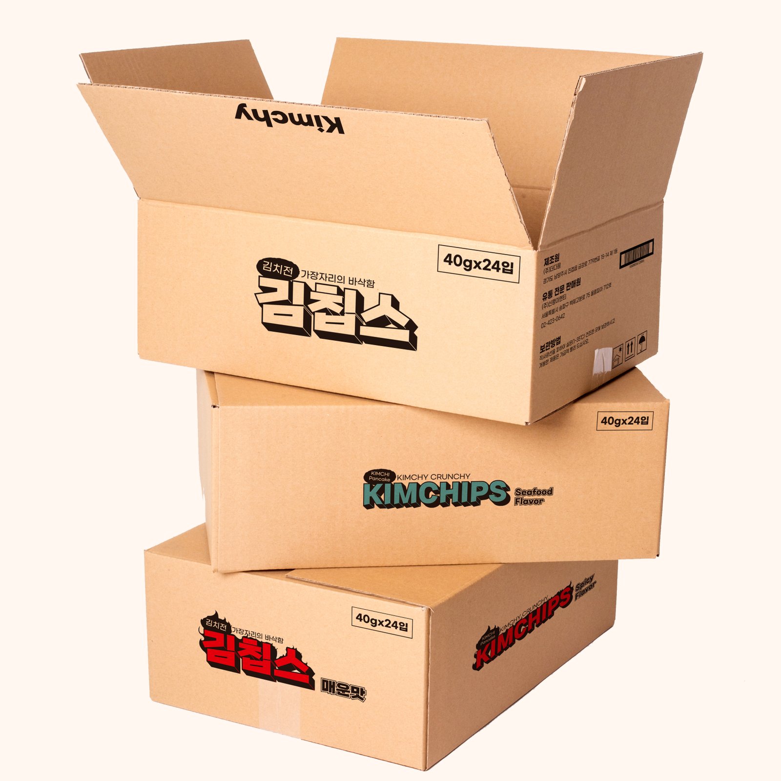 kimchips carton box design